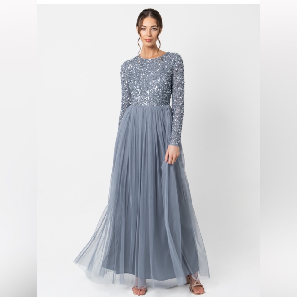 Maya deluxe tulle and sequin gown